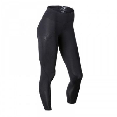 Mid-Rise Compression Tights, black/dotted black logo, 2XU