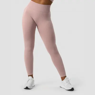 Ribbed Define Seamless Tights, Light Mauve