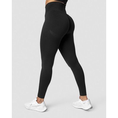 Scrunch Seamless Tights, Black