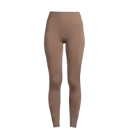 Seamless Graphical Rib High Waist Tights, Taupe Brown