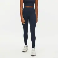 Seamless Rib Tights, Black Iris