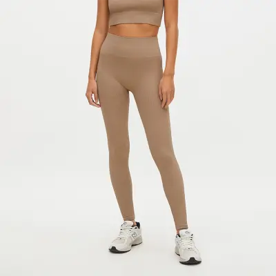 Seamless Rib Tights, Caribou