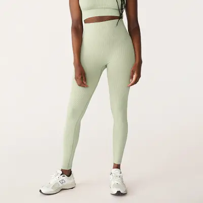Seamless Rib Tights, Desert Sage