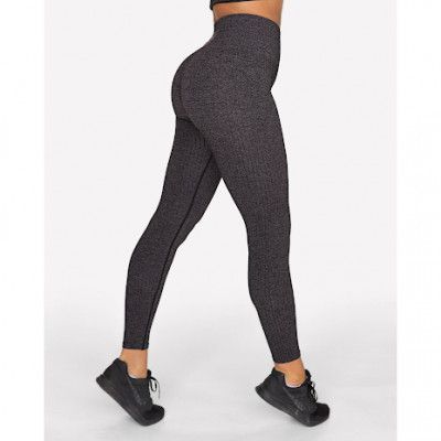 Seamless Ribbed Plum Melange Tights - xl