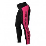 Side Panel Tights, black/pink, Better Bodies