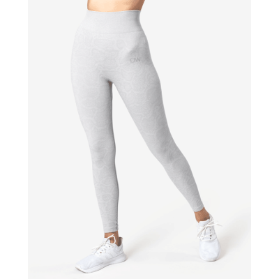 Snake Seamless Tights, Light Grey