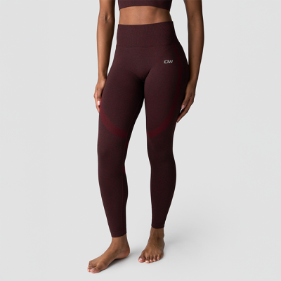 Soft Seamless Tights, Burgundy Melange