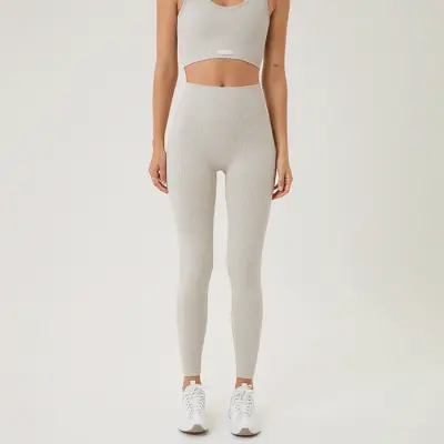 STHLM Seamless Rib Tights, Moonstruck