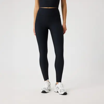 Studio Ribbed Tights Svart