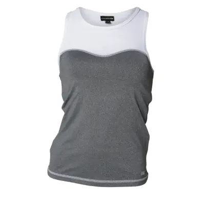 White Mesh Top - White/Greymelange / m