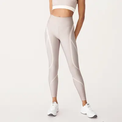 Wilma Sprint Tights, Silver Peony