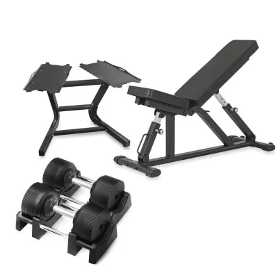 Hantelpaket 32,5 kg AB100, Hantlar, Ställ& Bänk