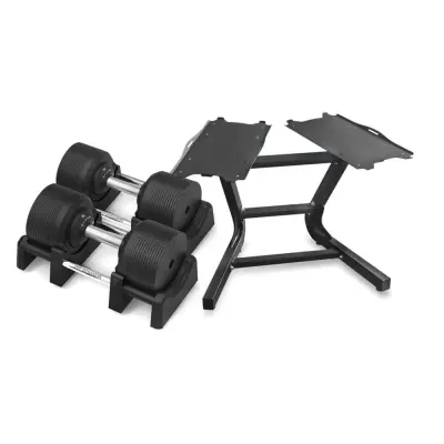 Justerbara hantlar PRO med ställ, 2 x 4-41.5 kg, JTC Power