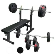 Bänkpress PRO Skivstång Curlstång Hantelset 100kg