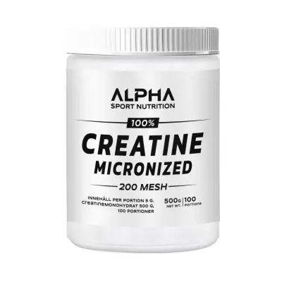 Creatine Monohydrate 100% 500g - Mikroniserat 200 Mesh - Lättlösligt och Ultrarent