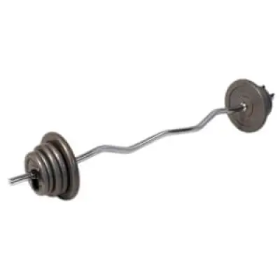 Curlstångsset, 30 kg JTC Power, Gängad stång med säkerhetslås