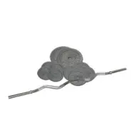 Curlstångsset, 30 kg JTC Power, Slät stång med fjäderlås