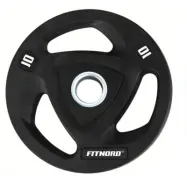FitNord Viktskiva 10kg, Tri-Grip Black
