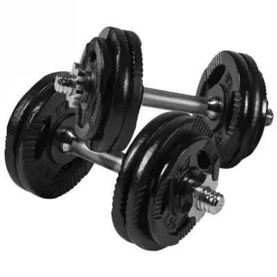 Gorilla Sports Hantlar TRIGRIP Black - 2x15kg