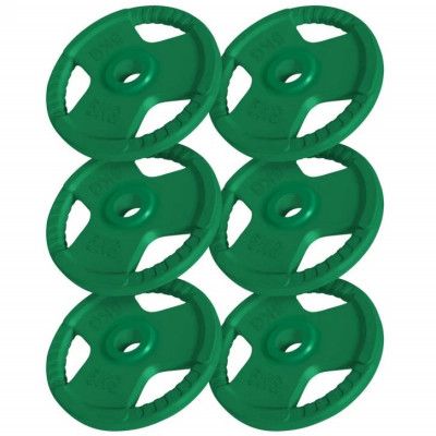 Gorilla Sports Viktskivor Trigrip 31mm - 6x5kg, Viktpaket gummerade