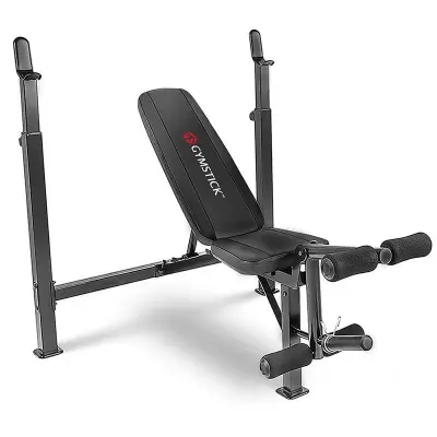 Gymstick Weight Bench Pro WB6.0, Träningsbänk med skivstångsställning