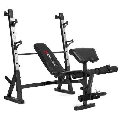 Gymstick Weight Bench Pro WB8.0, Träningsbänk med skivstångsställning