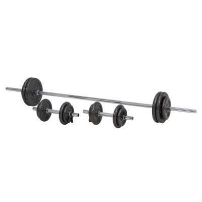Hantel/skivstångspaket 25mm 50kg - Master Fitness