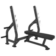 Impulse Bench Press Black, Träningsbänk med skivstångsställning