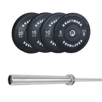 Kraftmark Internationellt Viktset + Skivstång Cf 3.0, Kompletta skivstångset