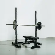 Kraftmark Skivstångsställning Squat Stand Pro, Träningsbänk med ställning