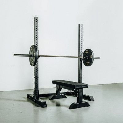 Kraftmark Skivstångsställning Squat Stand Pro, Träningsbänk med ställning