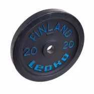 LEOKO Viktskiva 20 kg, träningsviktskiva med gummikant