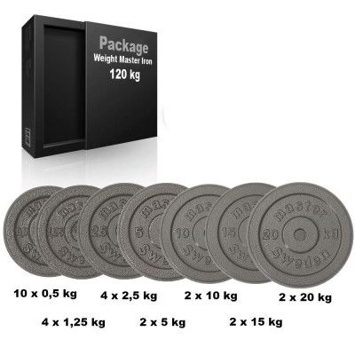 Master Fitness Viktpaket Master Järn 120 kg