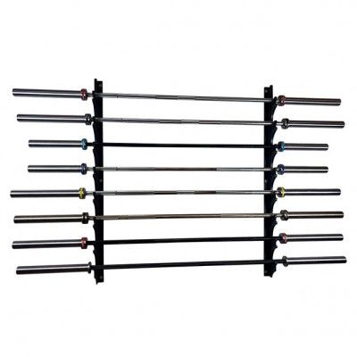 Motion&Fitness PRO Bar Rack Wallmounted 8st, Förvaring skivstänger