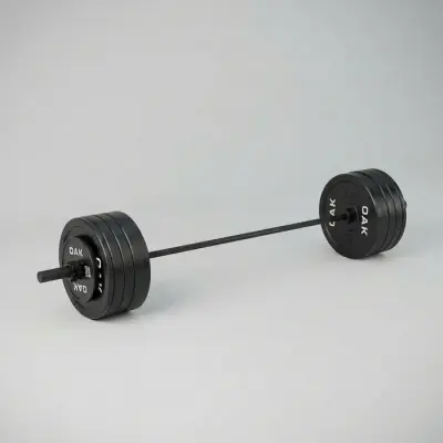 OAK Olympiskt Skivstångspaket 20 kg med 90 kg Viktskivor