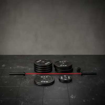 OAK Skivstångspaket Dam 15 kg med 90 kg Viktskivor