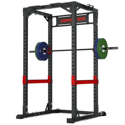 Master Fitness Power Rack XT14 Stål Svart / Röd