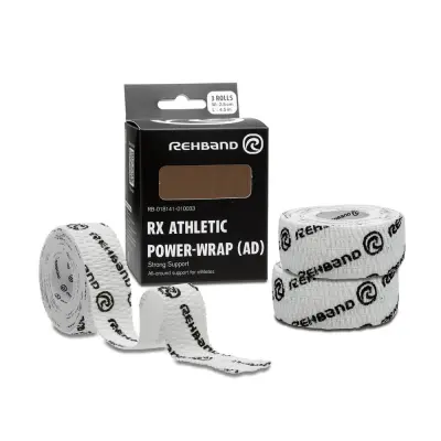 RX Athletic Power Wrap, White, 25 mm x 4.5 m, Rehband