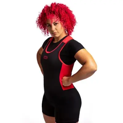 SBD Singlet Womens, Black Red - Medium