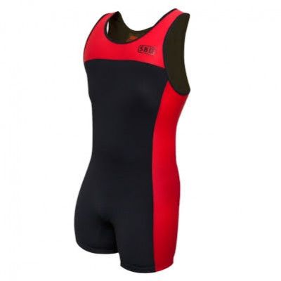 SBD Singlet Mens, Black Red - XXL