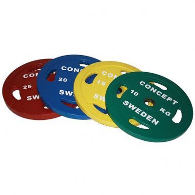 Concept Line Int. Viktset I Gummi 157,5kg., Viktskiva Gummerad