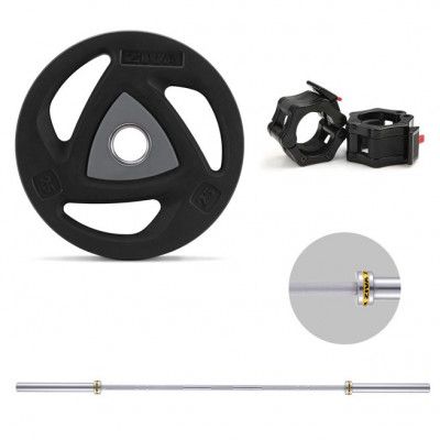Ziva Styrkepaket Gummerade 80 kg, Skivstångset