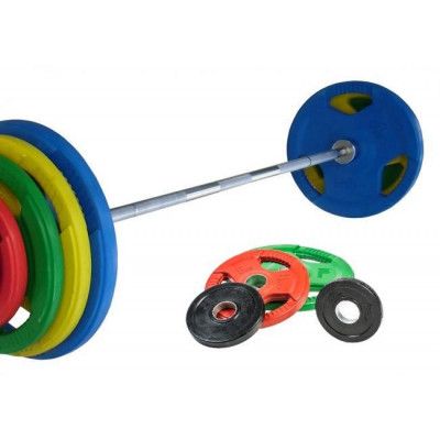 Skivstångspaket 125 kg, FitNord Tri Grip Olympic