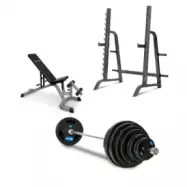 Bänk, Ställning &amp; Skivstångsset 135 kg