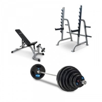 Bänk, Ställning & Skivstångsset 135 kg