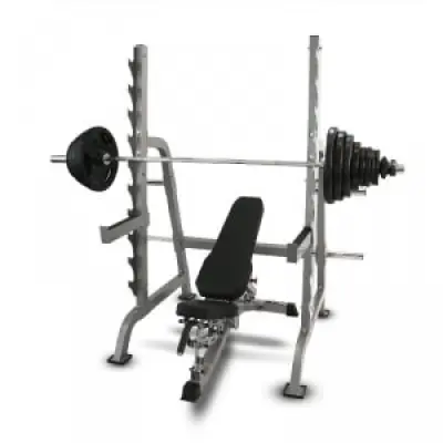 Bänk, ställning& skivstångsset 140 kg, gummi