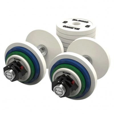 Eleiko Loadable Dumbbell Set IWF Rubbercoated 40 kg, Hantelset