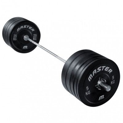 Master Fitness Bumperpaket 140 kg, Skivstångsset bumper