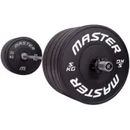 Master Fitness Bumperpaket 170 kg, Skivstångsset bumper