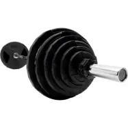 Master Fitness Nero Paket 127,5 kg, Skivstångsset gummerade